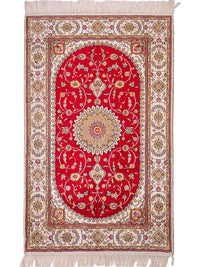 中国シルク 絨毯 120x77cm - オリエンタル絨毯 – product image