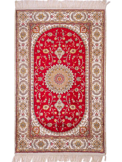 中国シルク 絨毯 77x120cm - オリエンタル絨毯