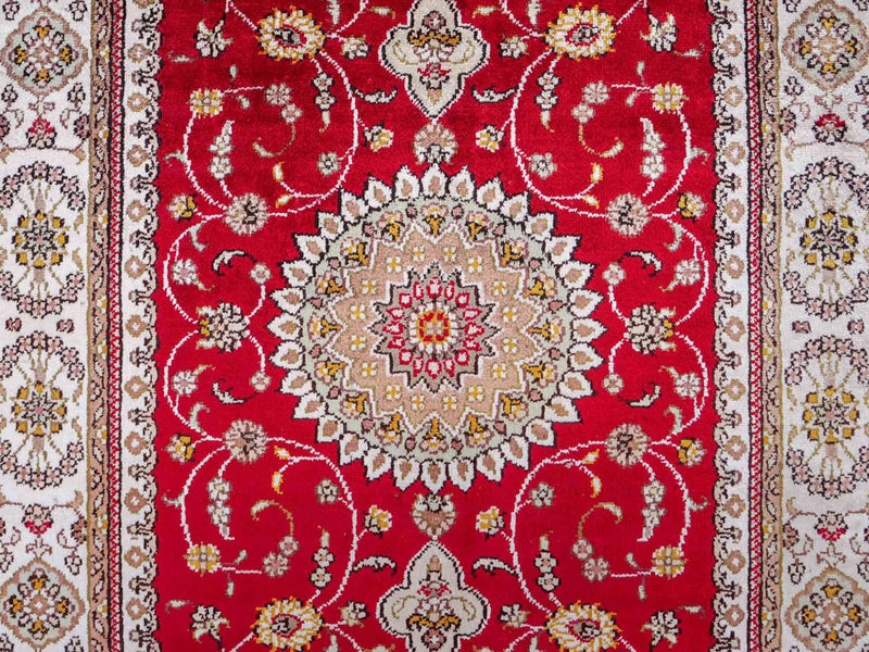 中国シルク 絨毯 120x77cm - オリエンタル絨毯