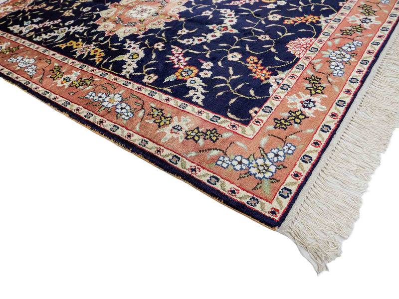 中国シルク 絨毯 123x78cm - オリエンタル絨毯