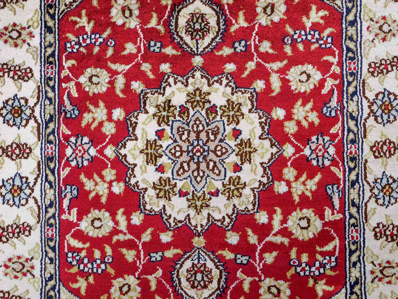 中国シルク 絨毯 89x60cm - オリエンタル絨毯