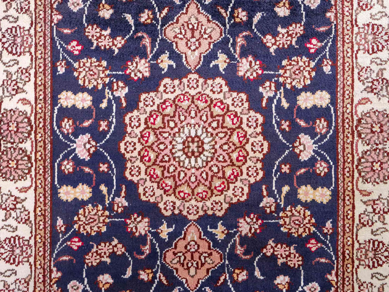 中国シルク 絨毯 92x62cm - オリエンタル絨毯