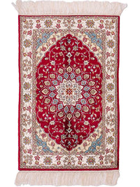 中国シルク 絨毯 87x56cm - オリエンタル絨毯 – product image