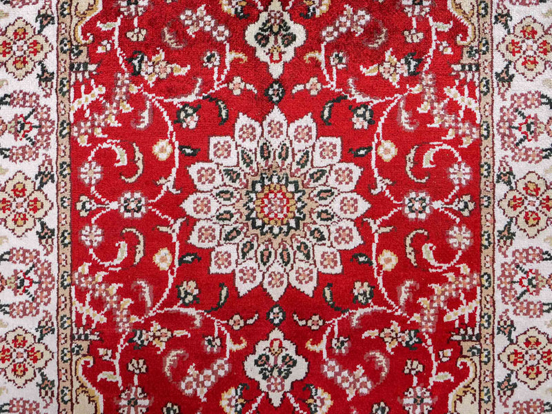 中国シルク 絨毯 91x62cm - オリエンタル絨毯