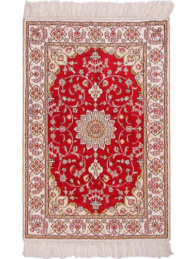 中国シルク 絨毯 62x90cm - オリエンタル絨毯