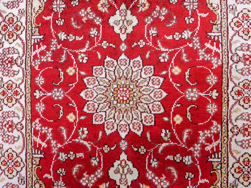中国シルク 絨毯 90x62cm - オリエンタル絨毯