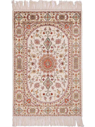 中国シルク 絨毯 59x89cm - オリエンタル絨毯