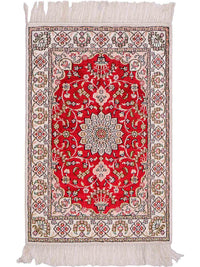 中国シルク 絨毯 89x62cm - オリエンタル絨毯 – product image