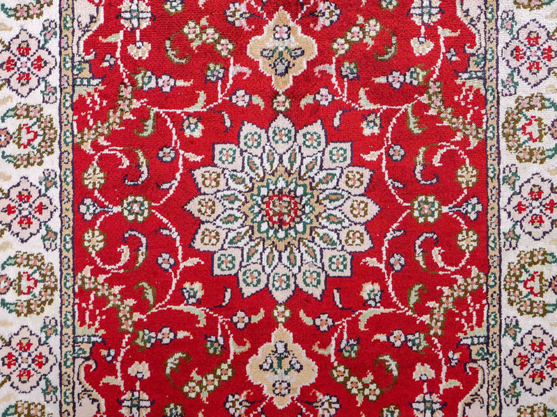 中国シルク 絨毯 89x62cm - オリエンタル絨毯