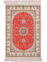 中国シルク 絨毯 93x61cm - オリエンタル絨毯 – product image