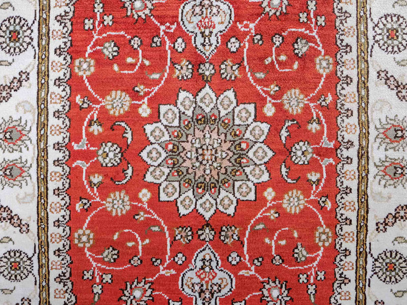 中国シルク 絨毯 93x61cm - オリエンタル絨毯