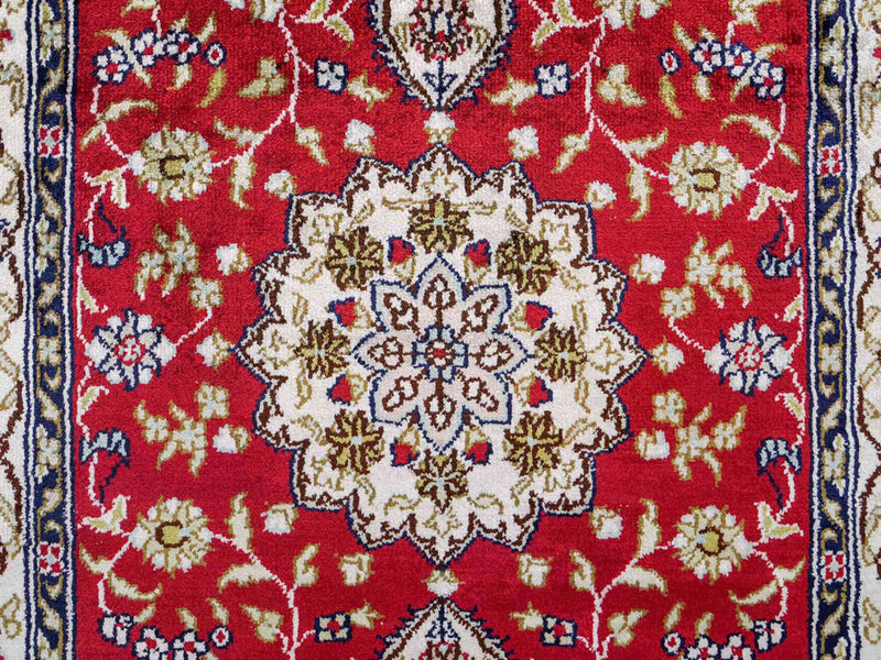 中国シルク 絨毯 92x60cm - オリエンタル絨毯
