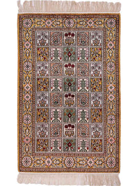 中国シルク 絨毯 92x62cm - オリエンタル絨毯 – product image
