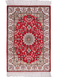 中国シルク 絨毯 91x62cm - オリエンタル絨毯 – product image