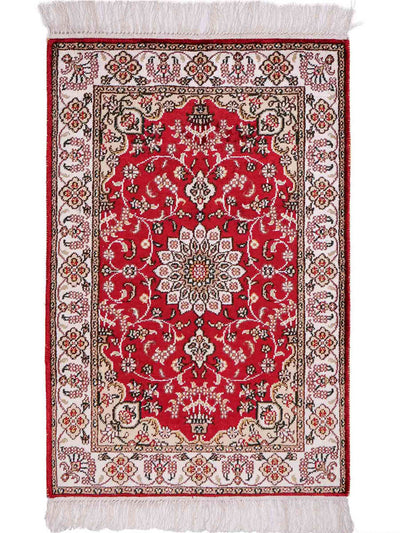 中国シルク 絨毯 62x91cm - オリエンタル絨毯