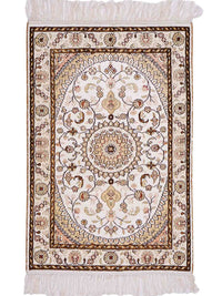中国シルク 絨毯 89x61cm - オリエンタル絨毯 – product image