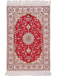 中国シルク 絨毯 89x61cm - オリエンタル絨毯 – product image