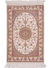 中国シルク 絨毯 90x59cm - オリエンタル絨毯 – product image