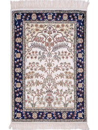 中国シルク 絨毯 90x62cm - オリエンタル絨毯 – product image