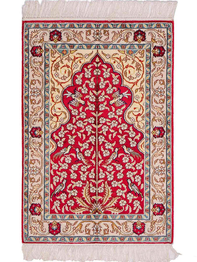 中国シルク 絨毯 58x89cm - オリエンタル絨毯