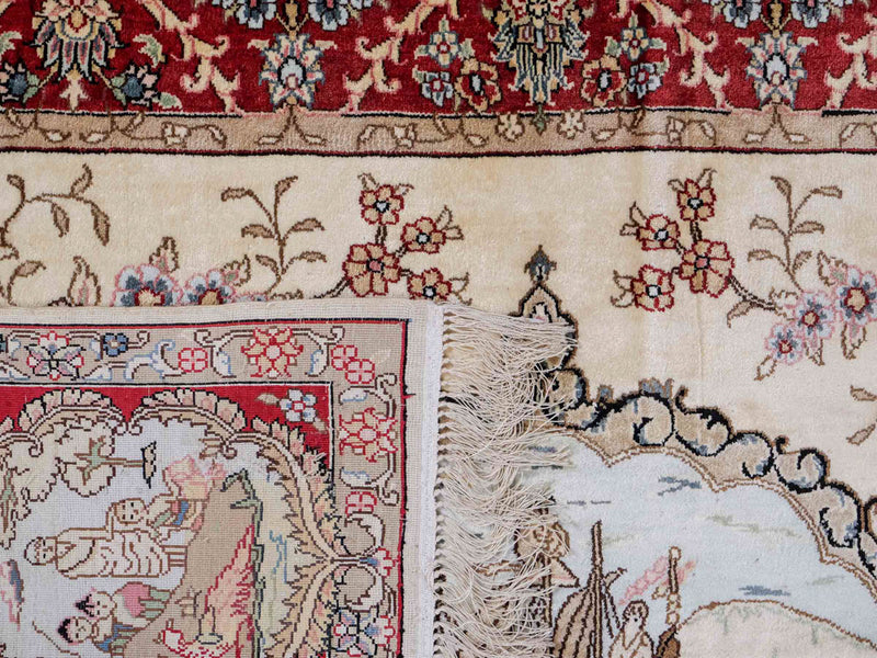 中国シルク 絨毯 153x95cm - オリエンタル絨毯