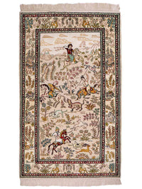 中国シルク 絨毯 150x88cm - オリエンタル絨毯 – product image