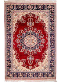 中国シルク 絨毯 186x121cm - オリエンタル絨毯 – product image
