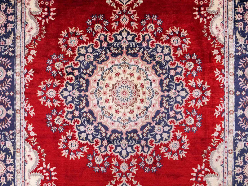 中国シルク 絨毯 186x121cm - オリエンタル絨毯