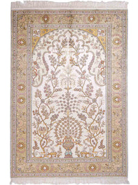 中国シルク 絨毯 183x124cm - オリエンタル絨毯 – product image