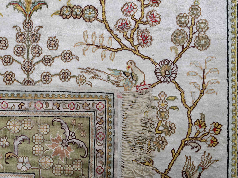 中国シルク 絨毯 183x124cm - オリエンタル絨毯
