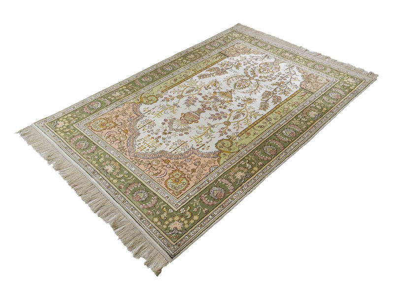 中国シルク 絨毯 181x123cm - オリエンタル絨毯
