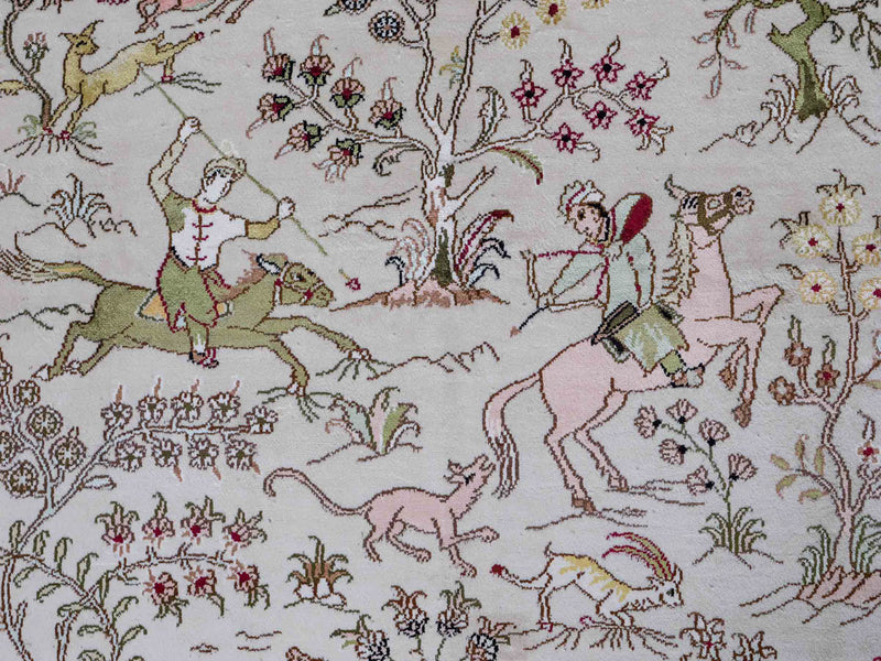 中国シルク 絨毯 183x125cm - オリエンタル絨毯