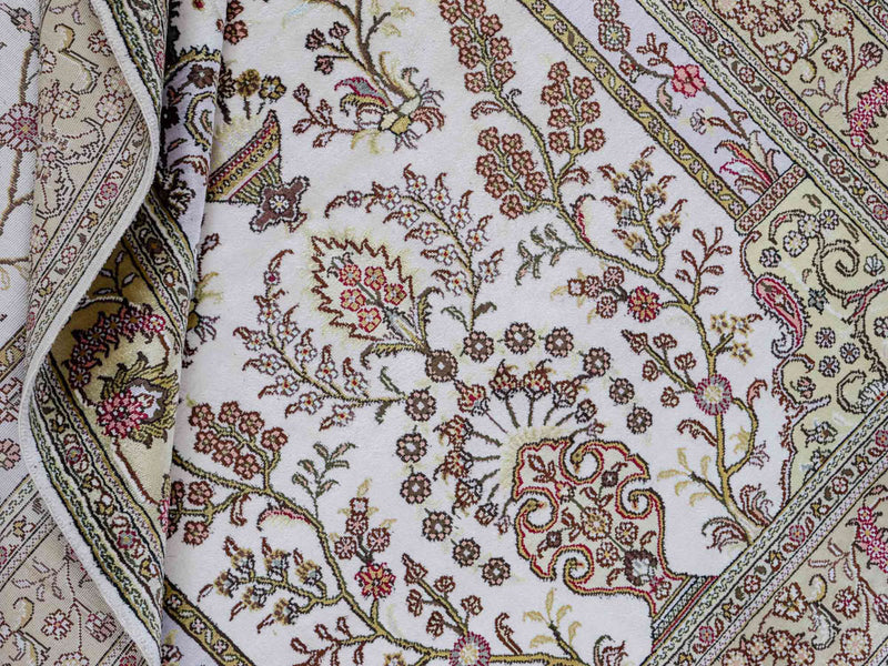 中国シルク 絨毯 179x124cm - オリエンタル絨毯