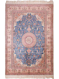 中国シルク 絨毯 192x123cm - オリエンタル絨毯 – product image