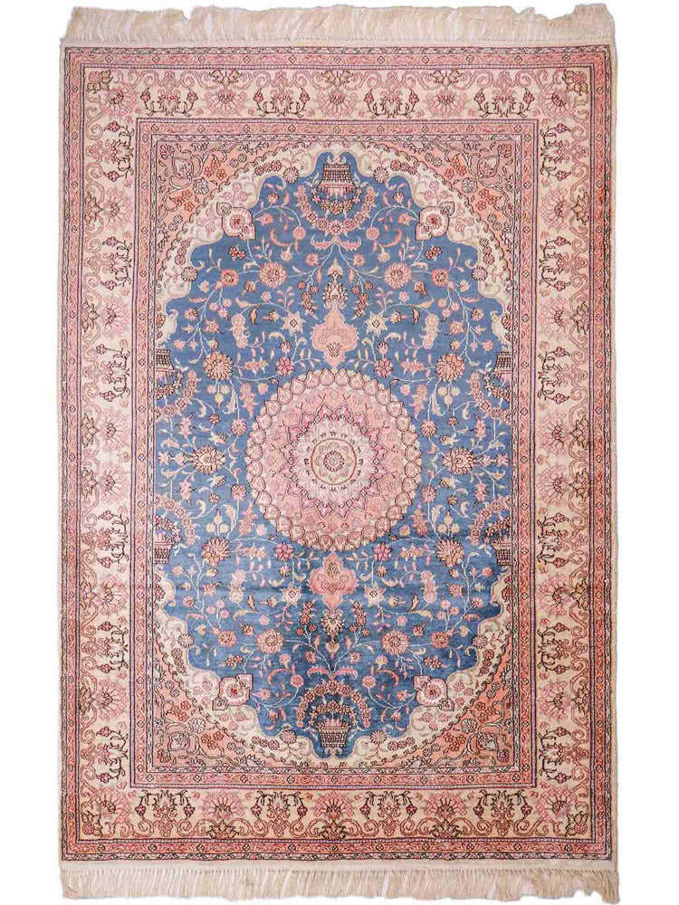 中国シルク 絨毯 192x123cm - オリエンタル絨毯