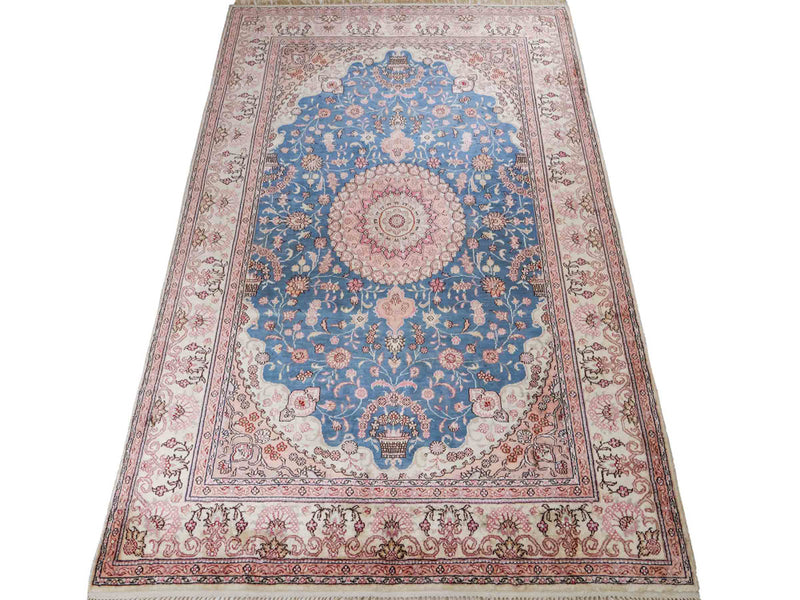 中国シルク 絨毯 192x123cm - オリエンタル絨毯