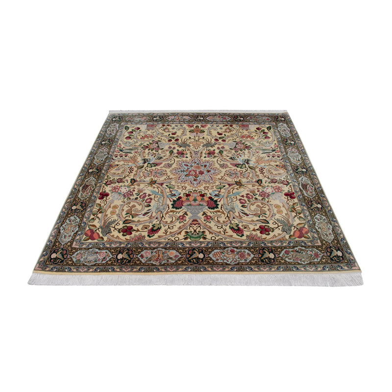 タブリーズ - 50 Raj 絨毯 200x200cm - ペルシャ絨毯