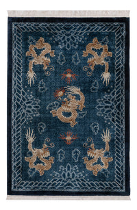 中国シルク 絨毯 187x123cm - オリエンタル絨毯 – product image
