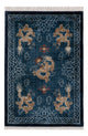 中国シルク 絨毯 187x123cm - オリエンタル絨毯