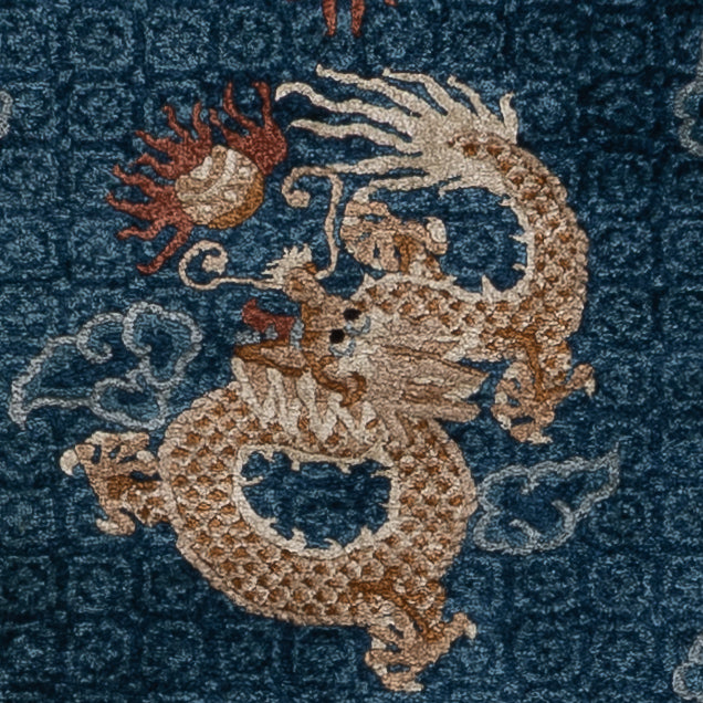 中国シルク 絨毯 187x123cm - オリエンタル絨毯