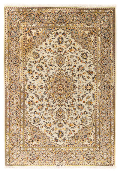 カシャーン 絨毯 118x171cm - ペルシャ絨毯 - ベージュ