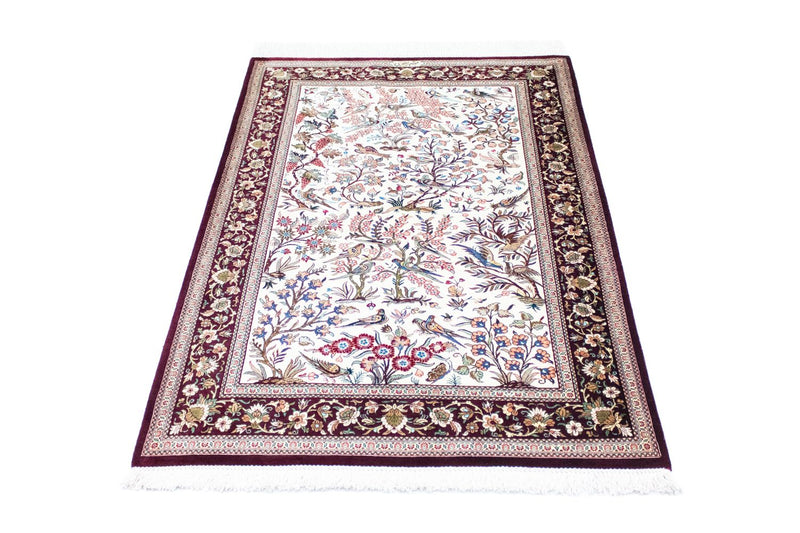 ゴム - シルク 絨毯 123x80cm - ペルシャ絨毯