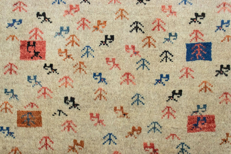 ペルシャギャベ 絨毯 128x73cm - ペルシャウールラグ