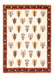 ペルシャギャベ 絨毯 215x152cm - ペルシャウールラグ