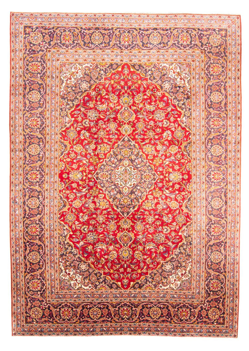 カシャーン 絨毯 344x243cm - ペルシャ絨毯