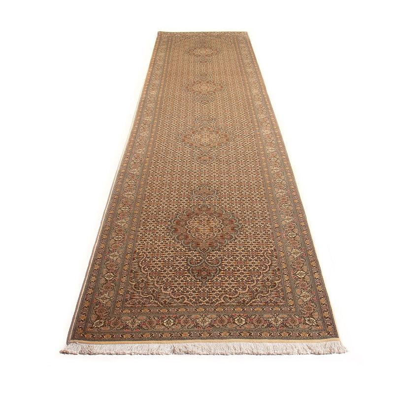 タブリーズ - 50 Raj 絨毯 393x80cm - ペルシャ絨毯