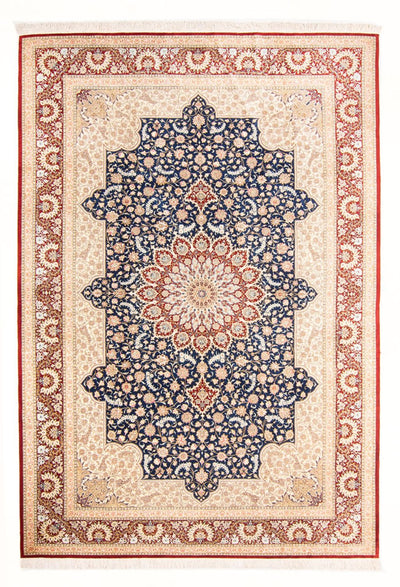 ゴム - シルク 絨毯 196x287cm - ペルシャ絨毯