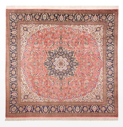 ゴム - シルク 絨毯 247x247cm - ペルシャ絨毯