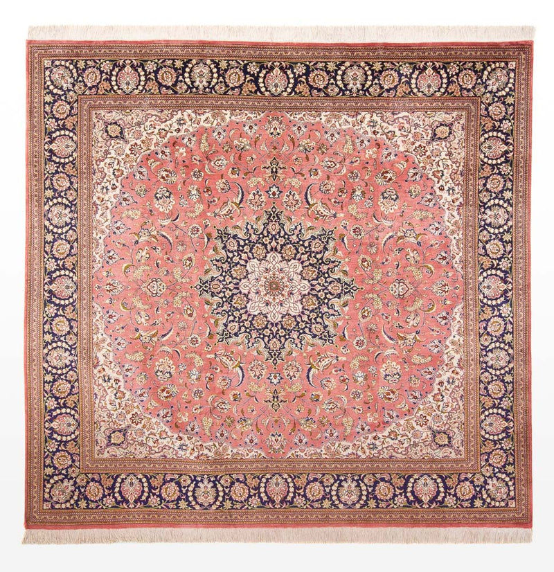 ゴム - シルク 絨毯 247x247cm - ペルシャ絨毯
