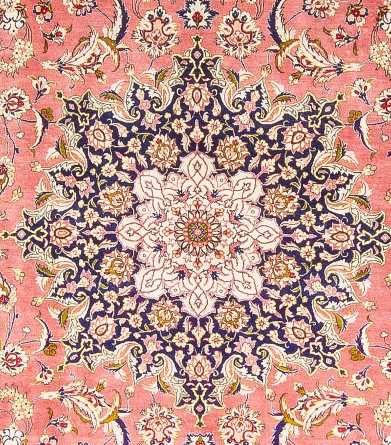 ゴム - シルク 絨毯 247x247cm - ペルシャ絨毯
